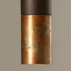 Lámpara colgante de cerámica y cobre hecha a mano en Italia - Toscot Match viadurini