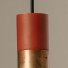 Lámpara colgante de cerámica y cobre hecha a mano en Italia - Toscot Match viadurini