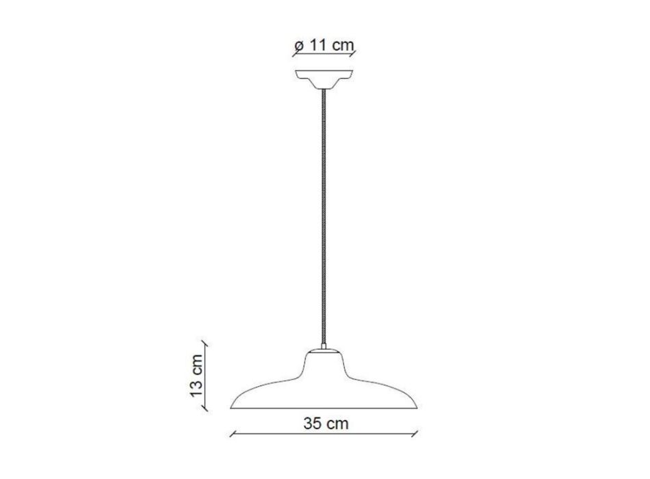 Lámpara de Suspensión en Cerámica Negra y Hierro Diseño Industrial Vintage - Bew viadurini