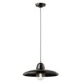 Lámpara de Suspensión en Cerámica Negra y Hierro Diseño Industrial Vintage - Bew