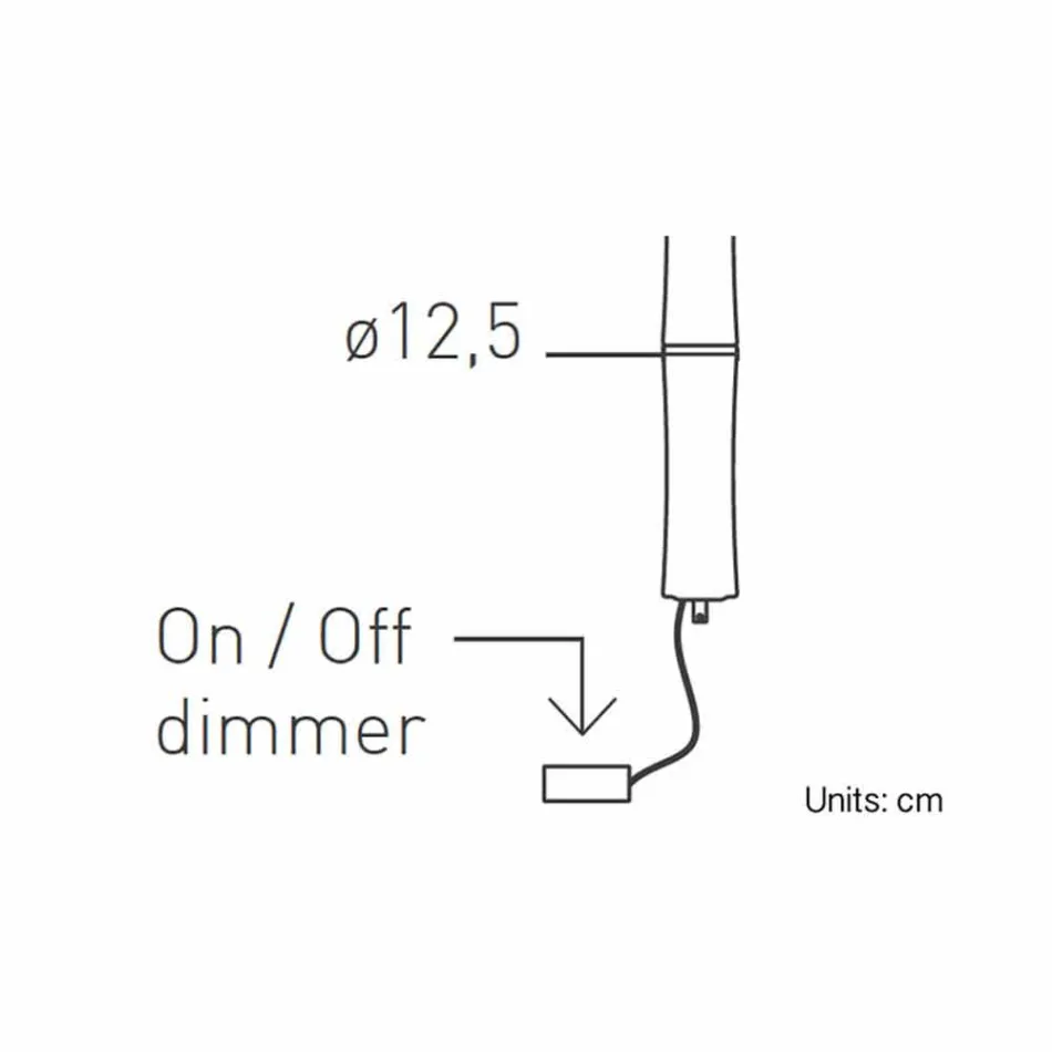 Lámpara Suspendida en Polietileno Blanco y Metal Made in Italy - Asturias viadurini