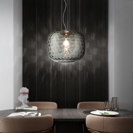 Lámpara colgante veneciana artesanal de vidrio soplado - Cloe Balloton viadurini