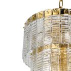 Lámpara de suspensión moderna en vidrio artesanal de lujo Made in Italy - Valadier viadurini