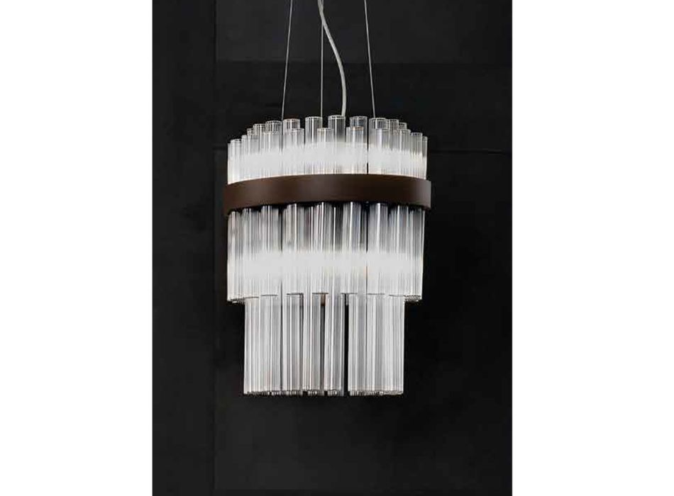 Lámpara de suspensión moderna en vidrio soplado de lujo Made in Italy - Maesta viadurini