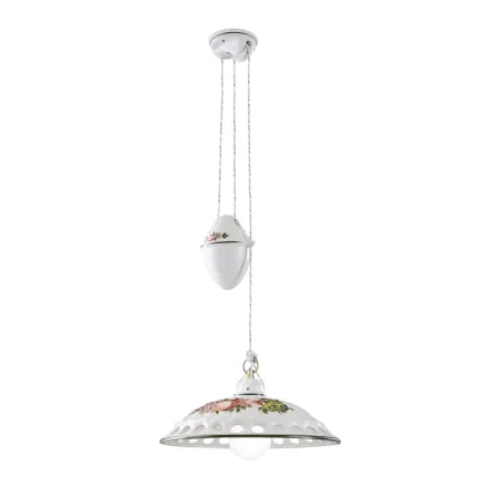 Lámpara colgante Ups and Down de cerámica hecha a mano con Passanastri - Nápoles viadurini