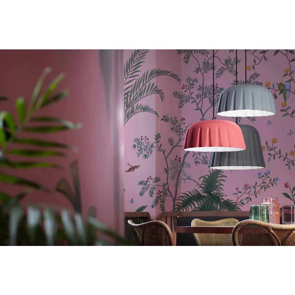 Lámpara colgante vintage de cerámica Made in Italy - Ferroluce Madame Grès viadurini