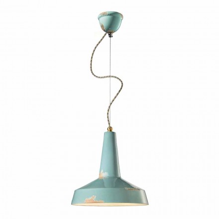 lámpara de estilo retro suspensión hecha Ferroluce viadurini