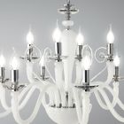 Araña clásica de 12 luces en vidrio y cristal hechos a mano - Mariangela viadurini
