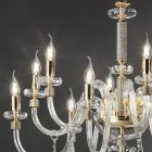 Araña clásica 12 luces en vidrio italiano hecho a mano - Similo viadurini