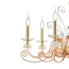 Araña de 12 luces en vidrio soplado y cristal de lujo clásico - Cassea viadurini