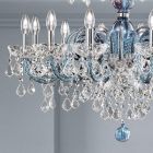 Lámpara de araña de 18 luces en vidrio veneciano y metal clásico - estilo florentino viadurini