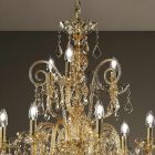 Araña 27 luces en vidrio veneciano hecho a mano en Italia - florentino viadurini