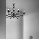 Araña 8 Luces Venecia Cristal y Metal Made in Italy - Foscarino viadurini