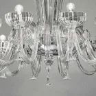 Lámpara de araña de cristal veneciano hecha a mano de 12 luces, Made in Italy - Regina viadurini