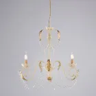 Lámpara de araña de 5 luces en metal y cristal para una iluminación espectacular – Perla viadurini