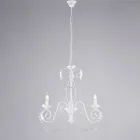 Lámpara de araña de 5 luces en metal y cristal para una iluminación espectacular – Perla viadurini