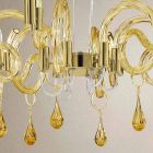 Lámpara de araña de cristal Venecia hecha a mano de 6 luces Made in Italy - Bernadette viadurini