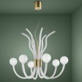 Araña de luces venecianas de 6 luces hecha a mano en Italia - Antonietta