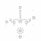 Lámpara de araña de cristal Venecia hecha a mano de 9 luces Made in Italy - Bernadette viadurini