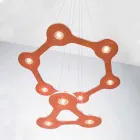 Lámpara de araña de 9 luces en aluminio pintado fino Made in Italy - Flash viadurini