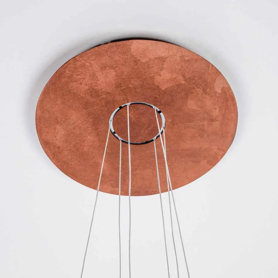 Lámpara de araña de 9 luces en aluminio pintado fino Made in Italy - Flash viadurini