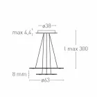 Lámpara de araña de 9 luces en aluminio pintado fino Made in Italy - Flash viadurini