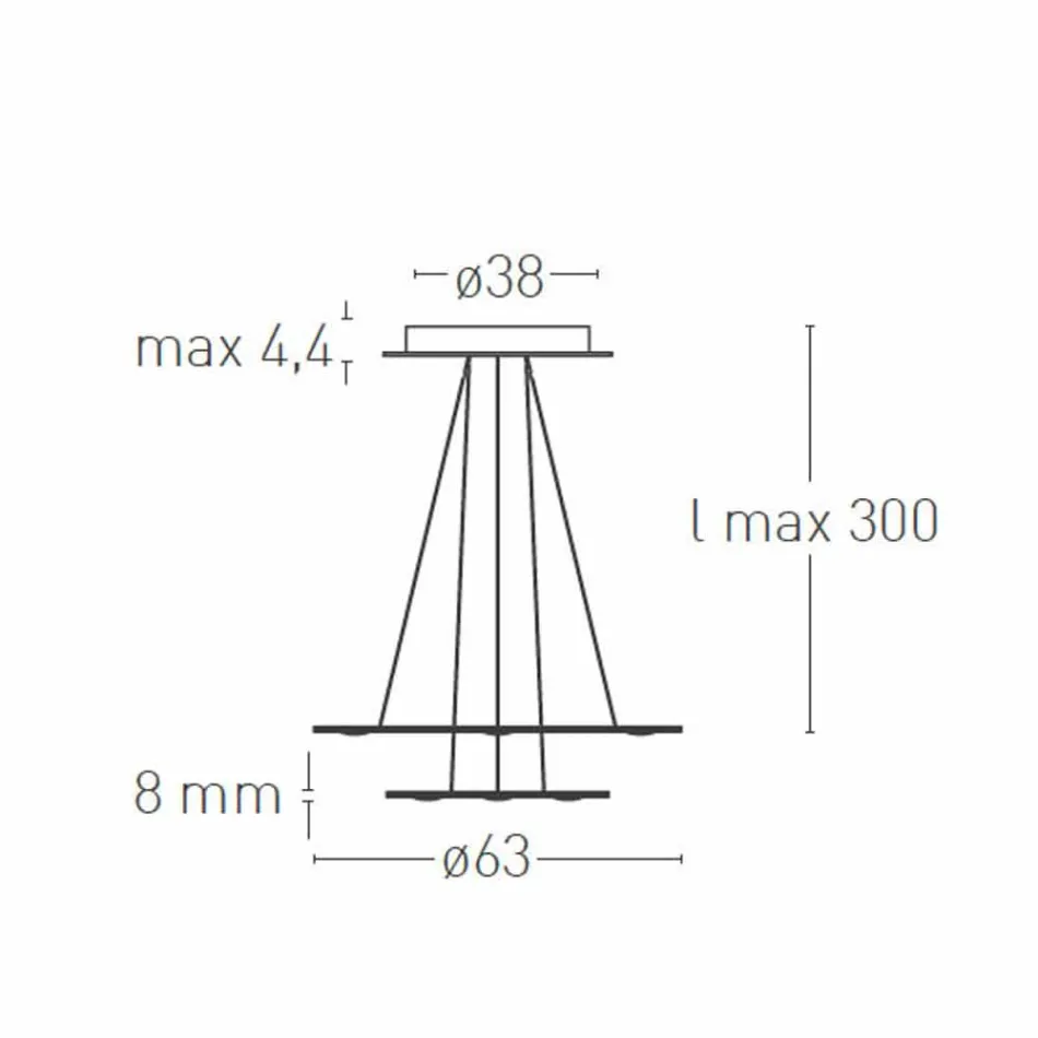 Lámpara de araña de 9 luces en aluminio pintado fino Made in Italy - Flash viadurini