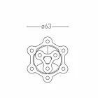 Lámpara de araña de 9 luces en aluminio pintado fino Made in Italy - Flash viadurini