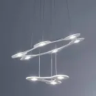 Lámpara de araña de 9 luces en aluminio pintado fino Made in Italy - Flash viadurini
