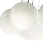 Lámpara de araña Althea de siete luces en cristal pulido o satinado, fabricada en Italia. viadurini