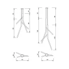 Araña de suspensión con roseta simple en madera Made in Italy - Orlov viadurini