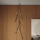 Araña de suspensión con roseta de madera única Made in Italy - Orlov viadurini