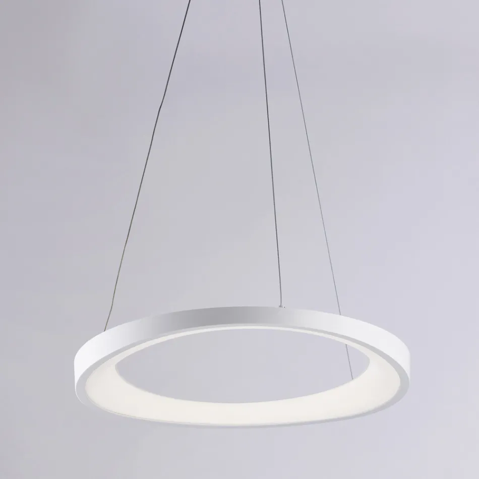 Voyager - Lámpara colgante de metal blanco, cromado y plateado para interiores viadurini