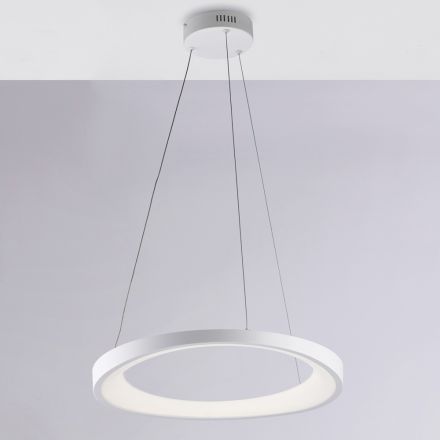 Voyager - Lámpara colgante de metal blanco, cromado y plateado para interiores viadurini