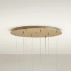 Araña colgante de metal pintado en oro con 8 luces LED - Cedro viadurini