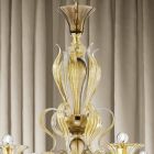 Araña de cristal veneciana de 6 luces Artisan Made in Italy - Agustina viadurini