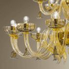 Araña de luces de 18 luces hecha a mano en vidrio de Venecia, Made in Italy - Regina viadurini