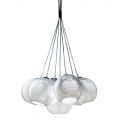 Lámpara de araña hecha a mano en vidrio veneciano y metal - Bolle Balloton