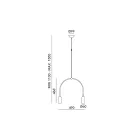 Araña de 2 Luces en Diferentes Acabados Made in Italy - Lady viadurini