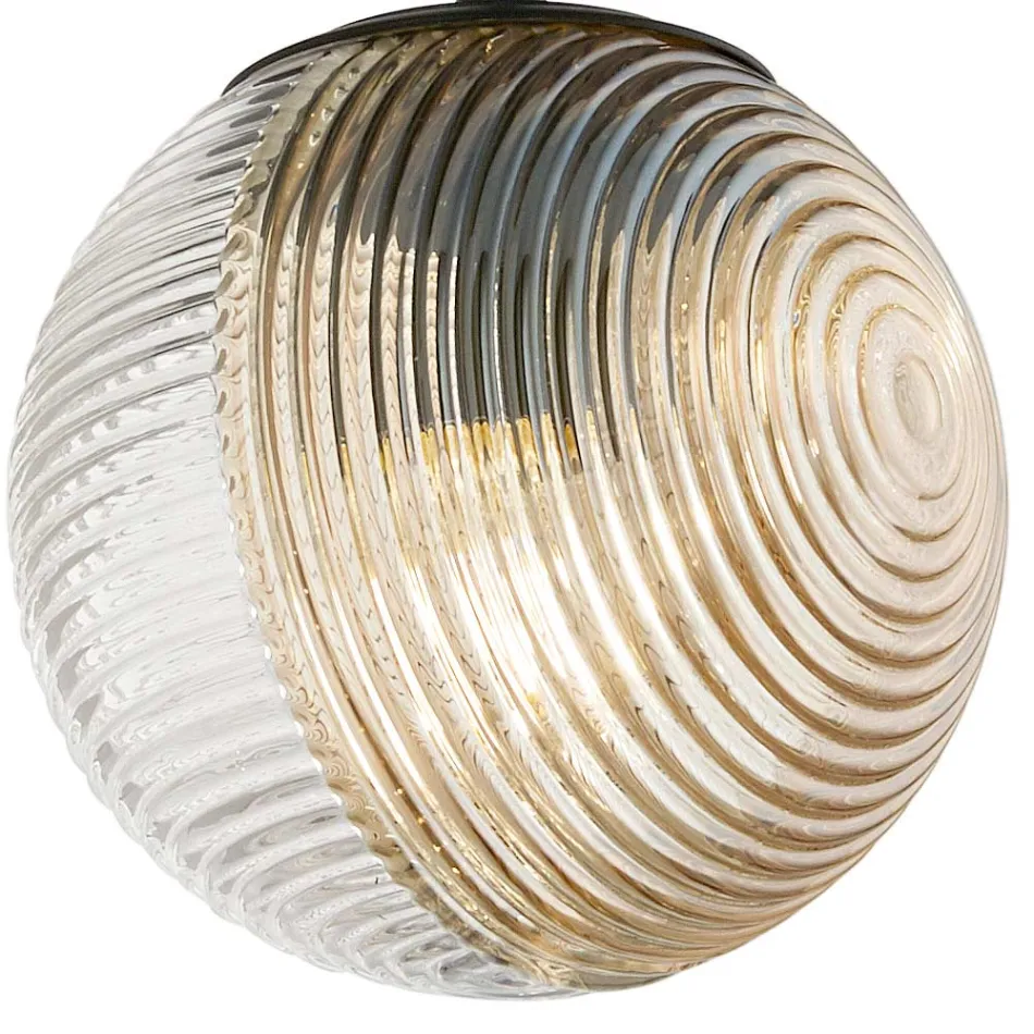 Lámpara de araña de 3 luces de cristal soplado en forma de esfera fabricada en Italia - Prilla viadurini