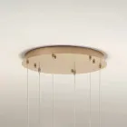 Lámpara de araña con 6 LED cubiertos por vidrio opcional y base en metal - Haya viadurini