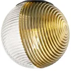 Lámpara de araña de 6 luces de cristal soplado en forma de esfera fabricada en Italia - Prilla viadurini