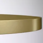 Lámpara de araña con cuerpo de cristal y 6 círculos de aluminio - Clara viadurini