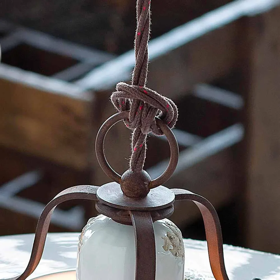 país Lámpara en cerámica y metal Monica Ferroluce viadurini