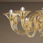 Araña de 12 luces hecha a mano de vidrio veneciano Made in Italy - Margherita viadurini