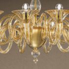 Araña de 12 luces hecha a mano de vidrio veneciano Made in Italy - Margherita viadurini