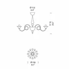 Araña de 12 luces hecha a mano de vidrio veneciano Made in Italy - Margherita viadurini