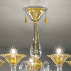 Araña de cristal Venecia de 5 luces, hecha a mano en Italia - Margherita viadurini