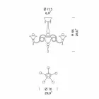 Araña de cristal Venecia de 5 luces, hecha a mano en Italia - Margherita viadurini