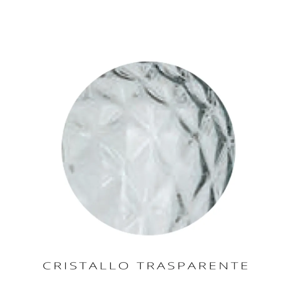Lámpara de araña descentralizada con lámparas de cristal pequeñas y grandes, fabricada en Italia - Elisia viadurini